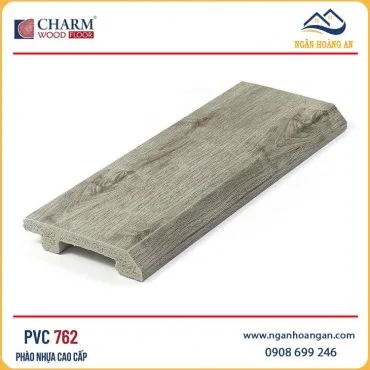 Phào Len Chân Tường Nhựa Giả Gỗ Charmwood PVC762 Cao 75mm
