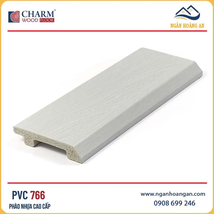 Phào Len Chân Tường Nhựa Giả Gỗ Charmwood PVC766 Cao 75mm