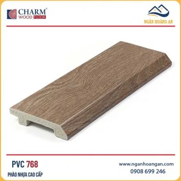 Phào Len Chân Tường Nhựa Giả Gỗ Charmwood PVC768 Cao 75mm