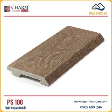 Phào Len Chân Tường Nhựa PVC Giả Gỗ Charmwood PS108 Cao 90mm