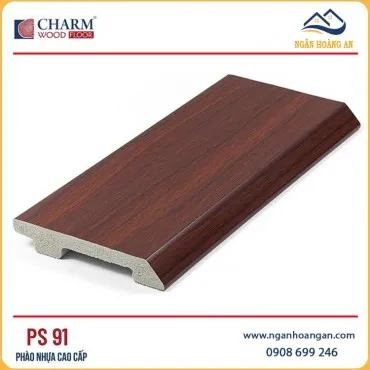 Phào Len Chân Tường Nhựa PVC Giả Gỗ Charmwood PS91 Cao 90mm