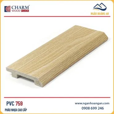 Phào Len Chân Tường Nhựa PVC Giả Gỗ Charmwood PVC759 Cao 75mm