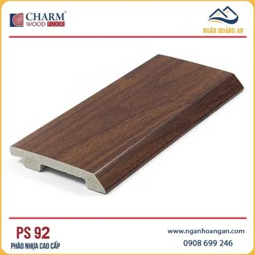 Phào Len Nhựa Chân Tường PVC Giả Gỗ Charmwood PS92 Cao 90mm