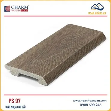 Phào Len Nhựa Chân Tường PVC Giả Gỗ Charmwood PS97 Cao 90mm