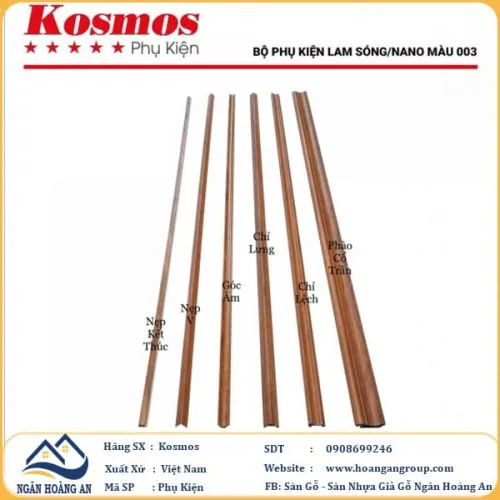 Phào Chỉ Nhựa Giả Gỗ Trang Trí Lam Sóng Nano Kosmos