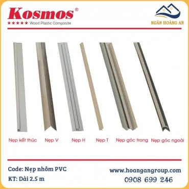 Phụ Kiện Nẹp Nhôm Tấm Ốp PVC Giả Vân Đá Kosmos Màu Bạc