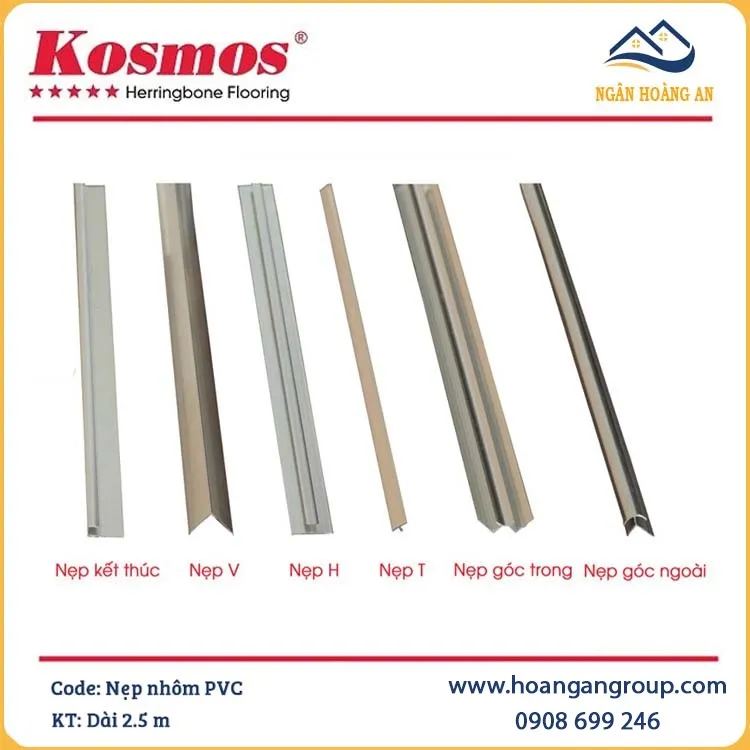 Phụ Kiện Nẹp Nhôm Trang Trí Ốp Tấm PVC Giả Đá Màu Bạc