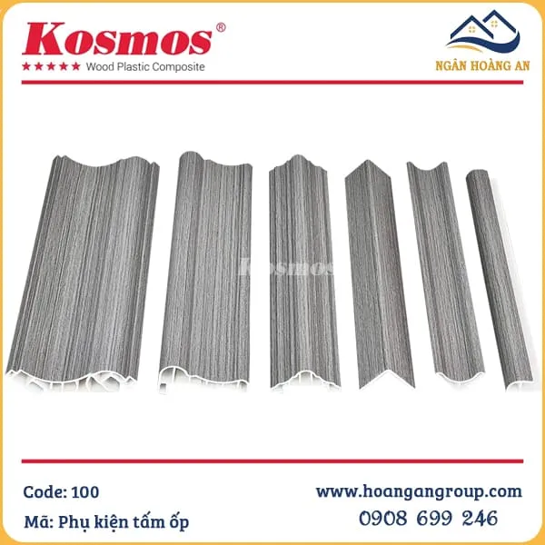 Phụ Kiện Phào Chỉ, Nẹp Tấm Ốp Lam Sóng Nano Kosmos Màu 100