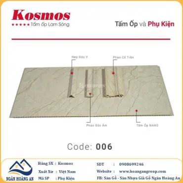 Phào Chỉ Nhựa Giả Đá Trang Trí Lam Sóng Nano Kosmos 006