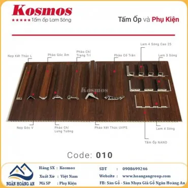 Phào Chỉ Nhựa Giả Gỗ Trang Trí Lam Sóng Nano Kosmos 010