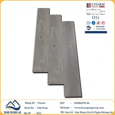 Sàn Gỗ Công Nghiệp Charm Wood D51 Dày 12mm