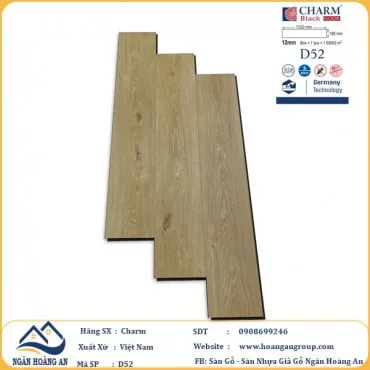Sàn Gỗ Công Nghiệp Charm Wood D52 Dày 12mm