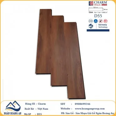 Sàn Gỗ Công Nghiệp Charm Wood D55 Dày 12mm