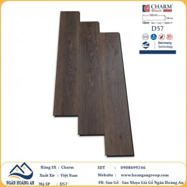Sàn Gỗ Công Nghiệp Charm Wood D57 Dày 12mm
