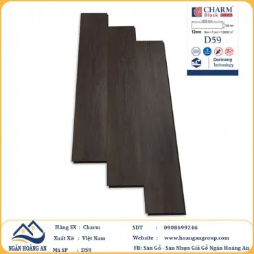 Sàn Gỗ Công Nghiệp Charm Wood D59 Dày 12mm