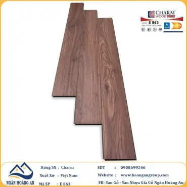 Sàn Gỗ Công Nghiệp Charm Wood E863 Dày 8mm