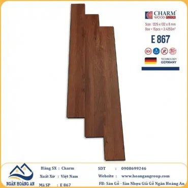 Sàn Gỗ Công Nghiệp Charm Wood E867 Dày 8mm