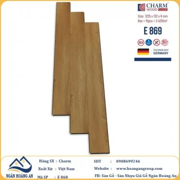 Sàn Gỗ Công Nghiệp Charm Wood E869 Dày 8mm
