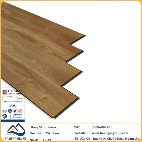 Sàn Gỗ Công Nghiệp Charm Wood D56 Dày 12mm Tại Thủ Đức TPHCM Sàn Gỗ Công Nghiệp Charm Wood D56 Dày 12mm Tại Thủ Đức TPHCM