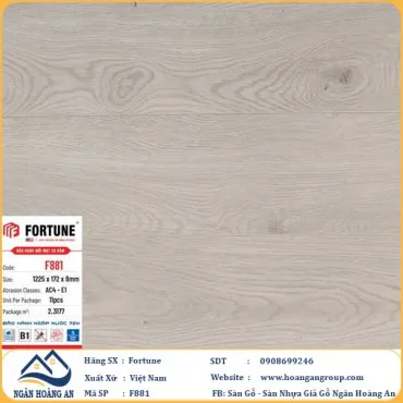 Sàn Gỗ Công Nghiệp  Fortune F881 Dày 8mm
