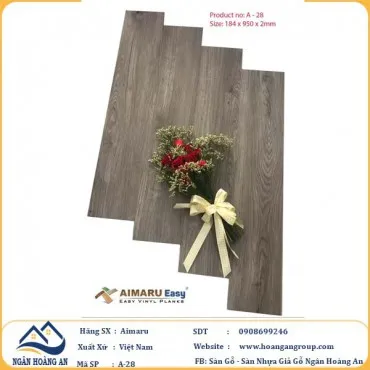 Sàn Nhựa Dán Keo Aimaru A28 Dày 2mm