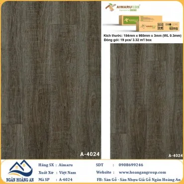 Sàn Nhựa Dán Keo Aimaru A4024 Dày 3mm