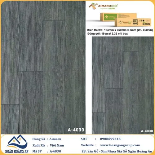 Sàn Nhựa Dán Keo Aimaru A4030 Dày 3mm
