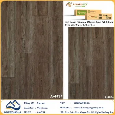Sàn Nhựa Dán Keo Aimaru A4034 Dày 3mm