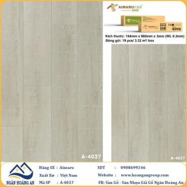 Sàn Nhựa Dán Keo Aimaru A4037 Dày 3mm