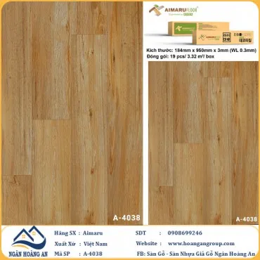 Sàn Nhựa Dán Keo Aimaru A4038 Dày 3mm