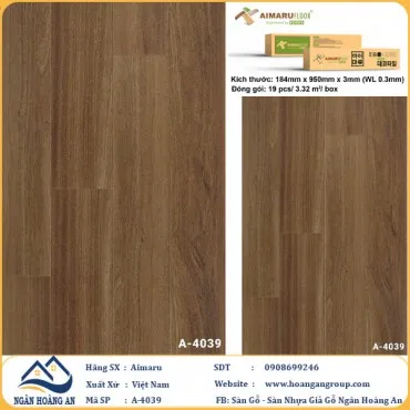 Sàn Nhựa Dán Keo Aimaru A4039 Dày 3mm