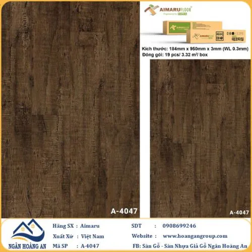 Sàn Nhựa Dán Keo Aimaru A4047 Dày 3mm