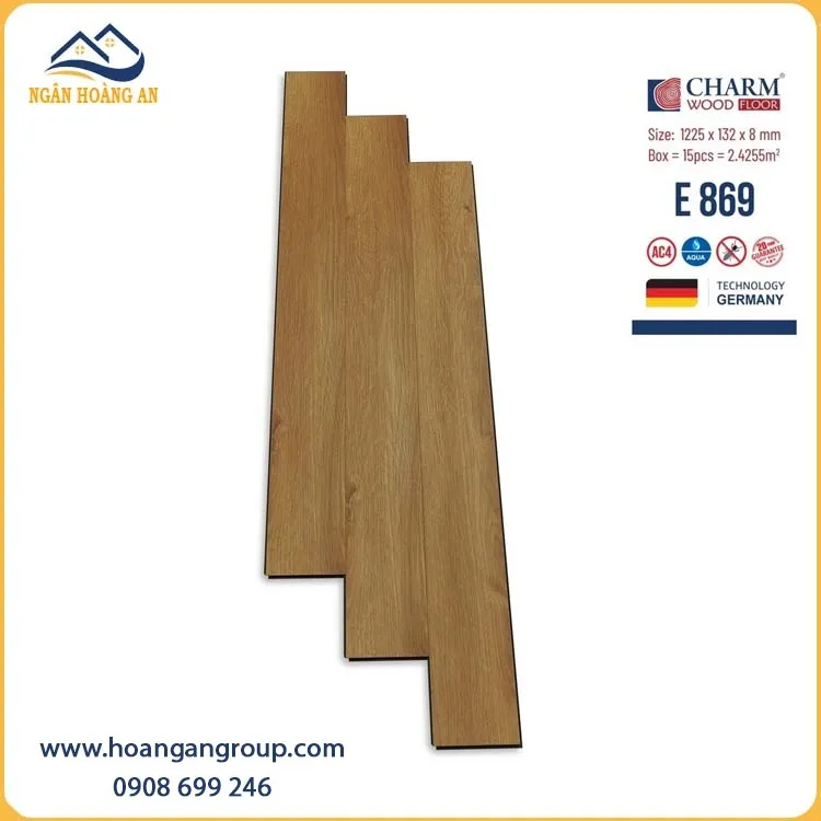 Sàn Gỗ Charmwood Việt Nam E869 Dày 8mm Sàn Gỗ Charmwood Việt Nam E869 Dày 8mm