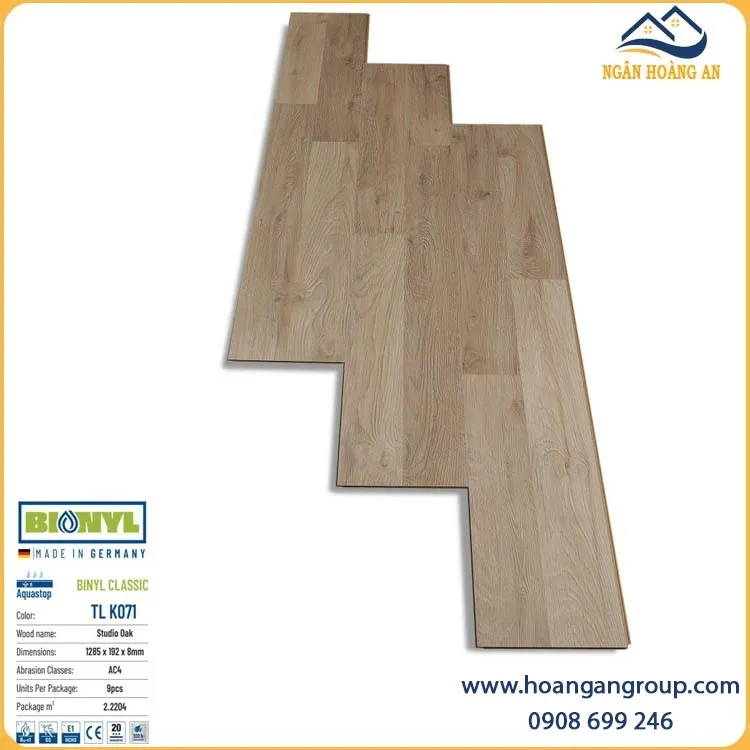Sàn Gỗ Công Nghiệp Binyl Đức TLK701 Dày 8mm Sàn Gỗ Công Nghiệp Binyl Đức TLK701 Dày 8mm