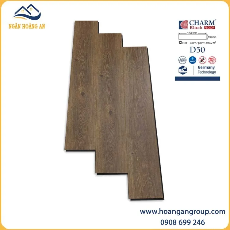 Sàn Gỗ Công Nghiệp Charmwood D50 Dày 12mm Sàn Gỗ Công Nghiệp Charmwood D50 Dày 12mm
