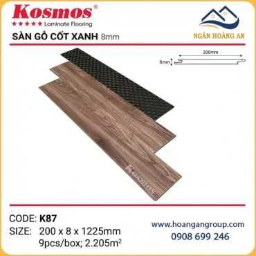 Sàn Gỗ Công Nghiệp Kosmos Cốt Xanh 8mm K87