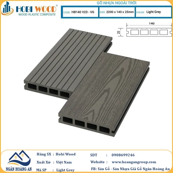 Sàn Gỗ Nhựa Ngoài Trời Hobi Wood