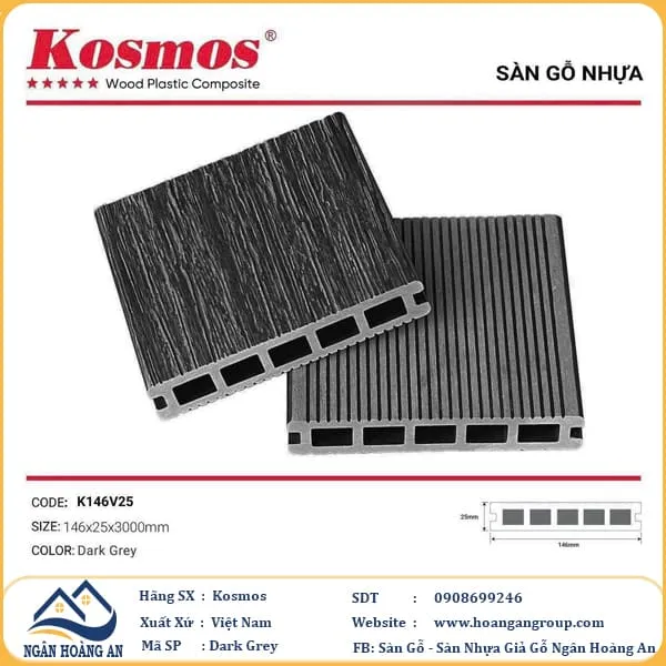 Sàn Gỗ Nhựa Ngoài Trời Kosmos Vân Tự Nhiên Tại Quận 1 TPHCM
