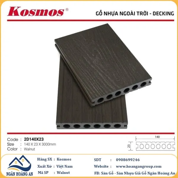 Sàn Gỗ Nhựa Ngoài Trời 2Da Kosmos Tại Bình Chánh TPHCM