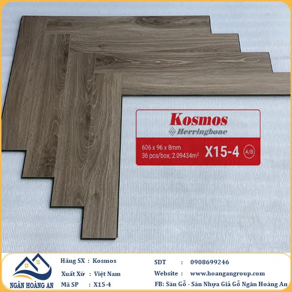 Sàn Gỗ Công Nghiệp Xương Cá Kosmos 8mm X15-4
