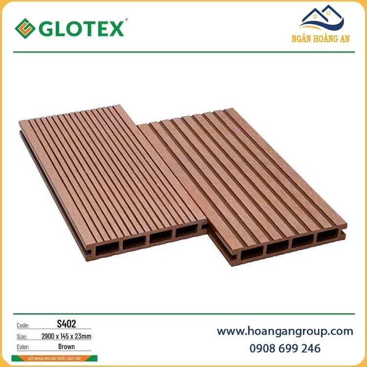 Sàn Hồ Bơi Gỗ Ngoài Trời Glotex S402 Brown