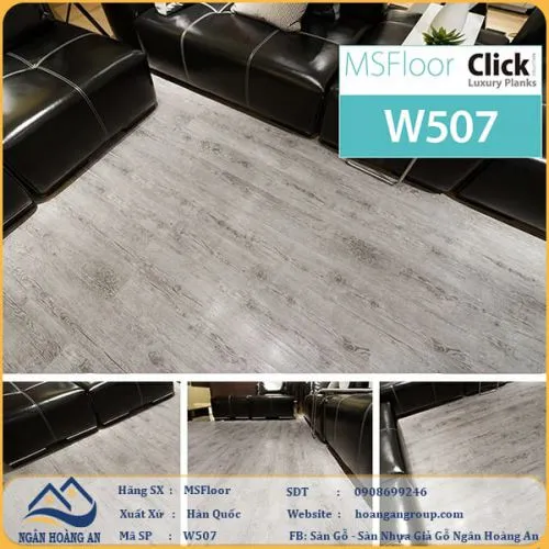 Sàn Nhựa Giả Gỗ Bóc Dán MsFloor W507