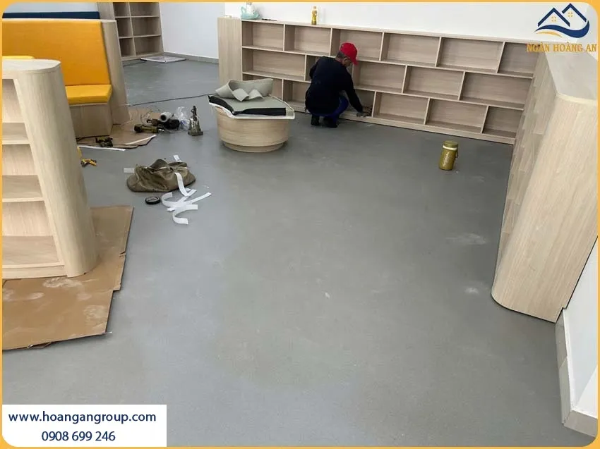 Sàn Nhựa MsFloor Vân Bê Tông Tự Nhiên Sang Trọng Cho Trường Học