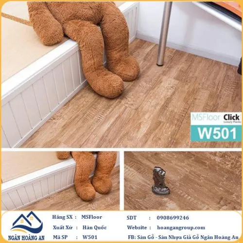 Sàn Nhựa Giả Gỗ Bóc Dán MsFloor W501