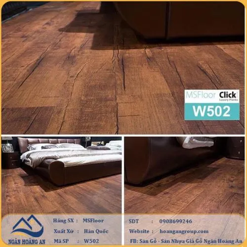 Sàn Nhựa Giả Gỗ Bóc Dán MsFloor W502