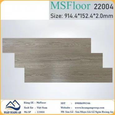 Sàn Nhựa Giả Gỗ Dán Keo MsFloor 22004 Dày 2mm