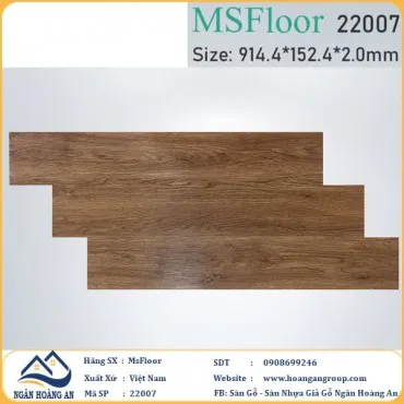 Sàn Nhựa Giả Gỗ Dán Keo MsFloor 22007 Dày 2mm