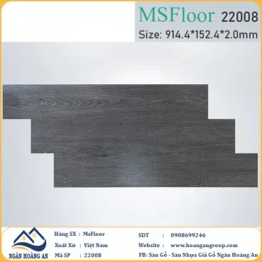 Sàn Nhựa Giả Gỗ Dán Keo MsFloor 22008 Dày 2mm
