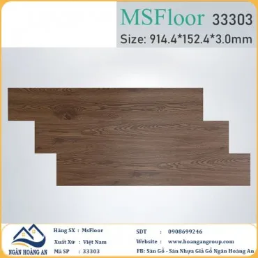 Sàn Nhựa Giả Gỗ Dán Keo MsFloor 33303 Dày 3mm