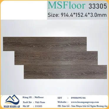 Sàn Nhựa Giả Gỗ Dán Keo MsFloor 33305 Dày 3mm